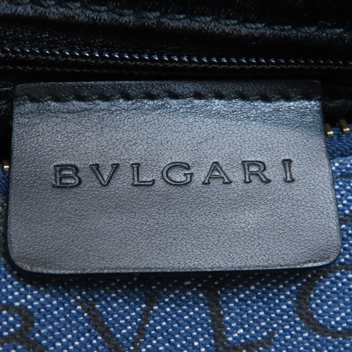 BVLGARI Logomania B-zero1 Handbag Denim Ladies [Used]
