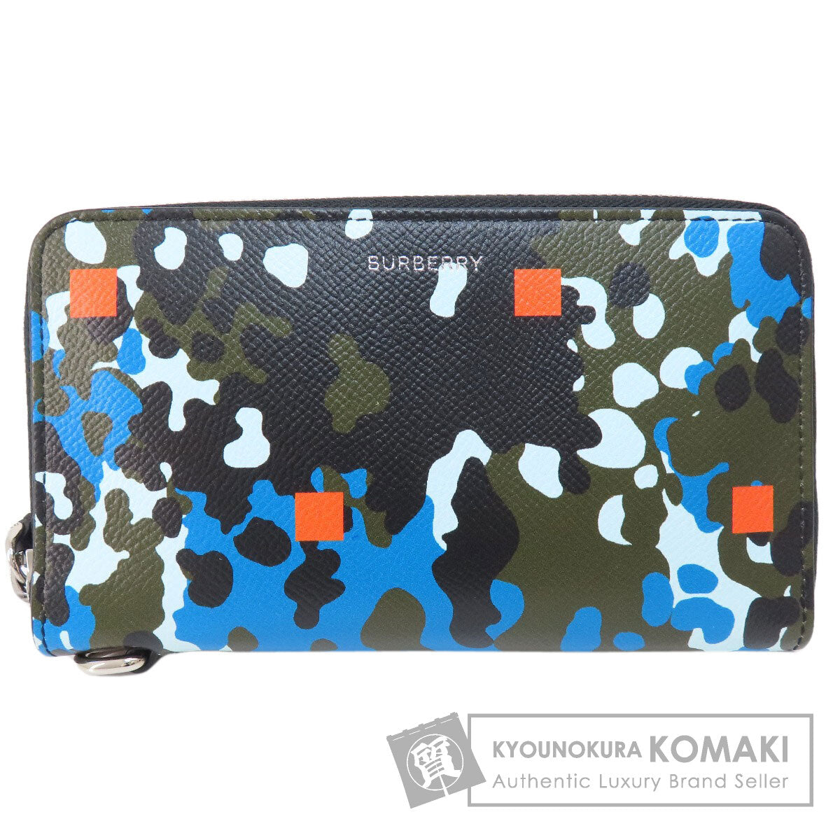 BURBERRY Camouflage pattern Long wallet (with coin pocket) PVC Ladies [Used]