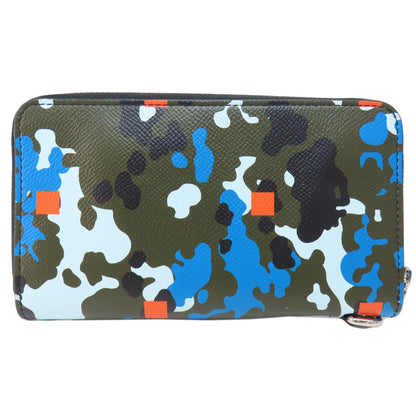 BURBERRY Camouflage pattern Long wallet (with coin pocket) PVC Ladies [Used]