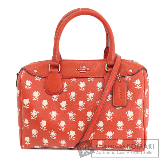 COACH  F38160 Handbag Logo 2WAY Flower Motif PVC Ladies