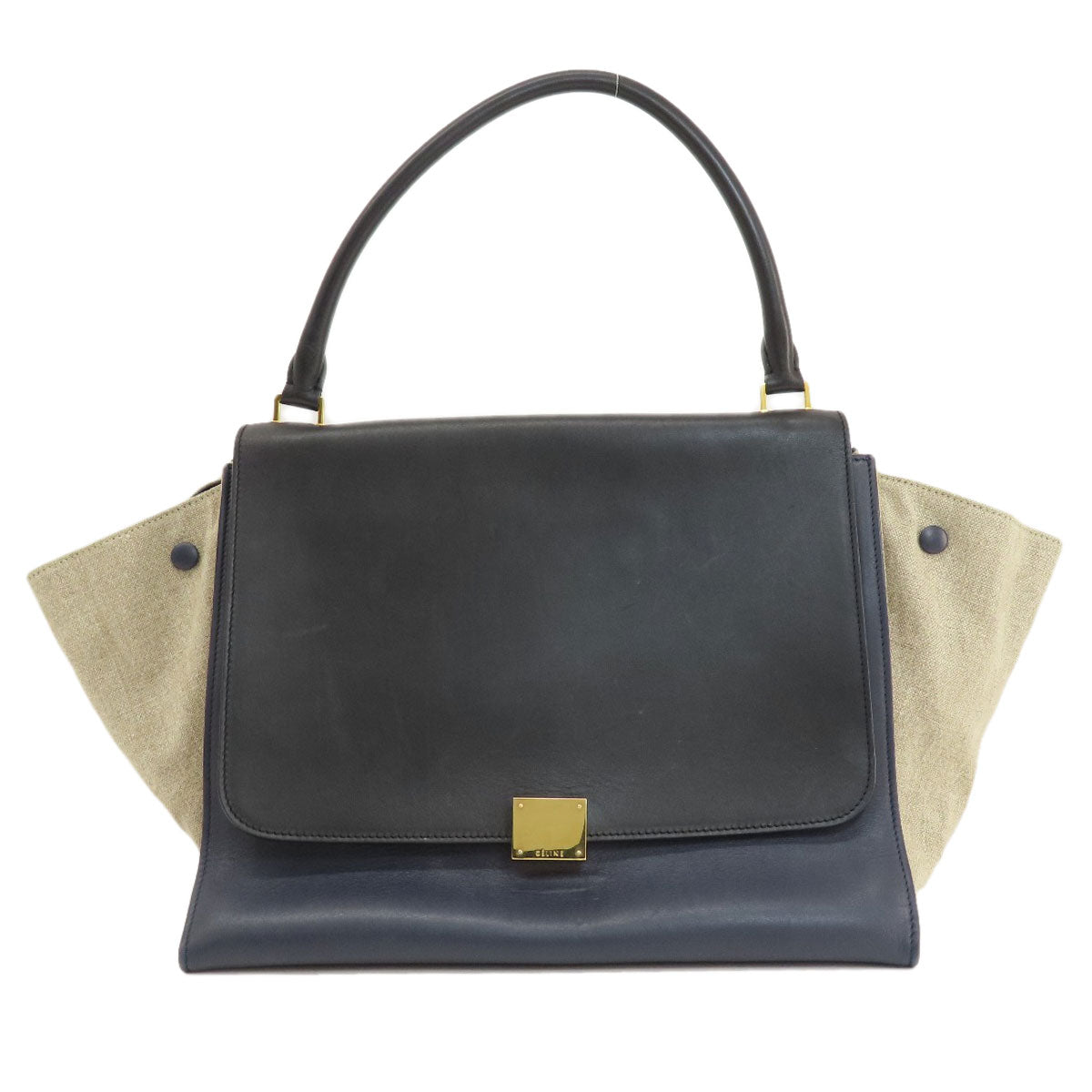CELINE Trapeze Tote Bag Leather CanvasLadies [Used]