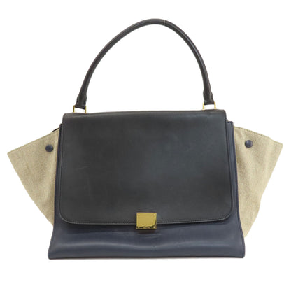 CELINE Trapeze Tote Bag Leather CanvasLadies [Used]
