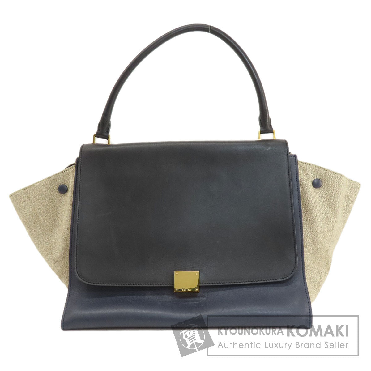 CELINE Trapeze Tote Bag Leather CanvasLadies [Used]
