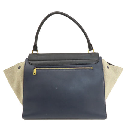 CELINE Trapeze Tote Bag Leather CanvasLadies [Used]