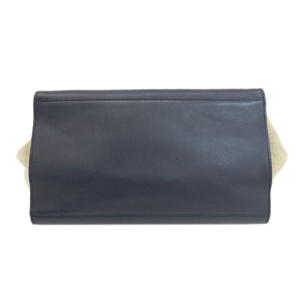 CELINE Trapeze Tote Bag Leather CanvasLadies [Used]