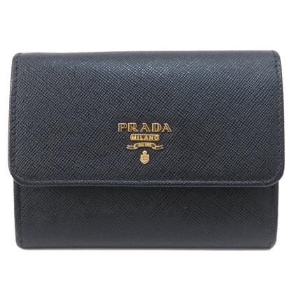 PRADA  1M1442 Card Case Logo Hardware Saffiano Leather Ladies