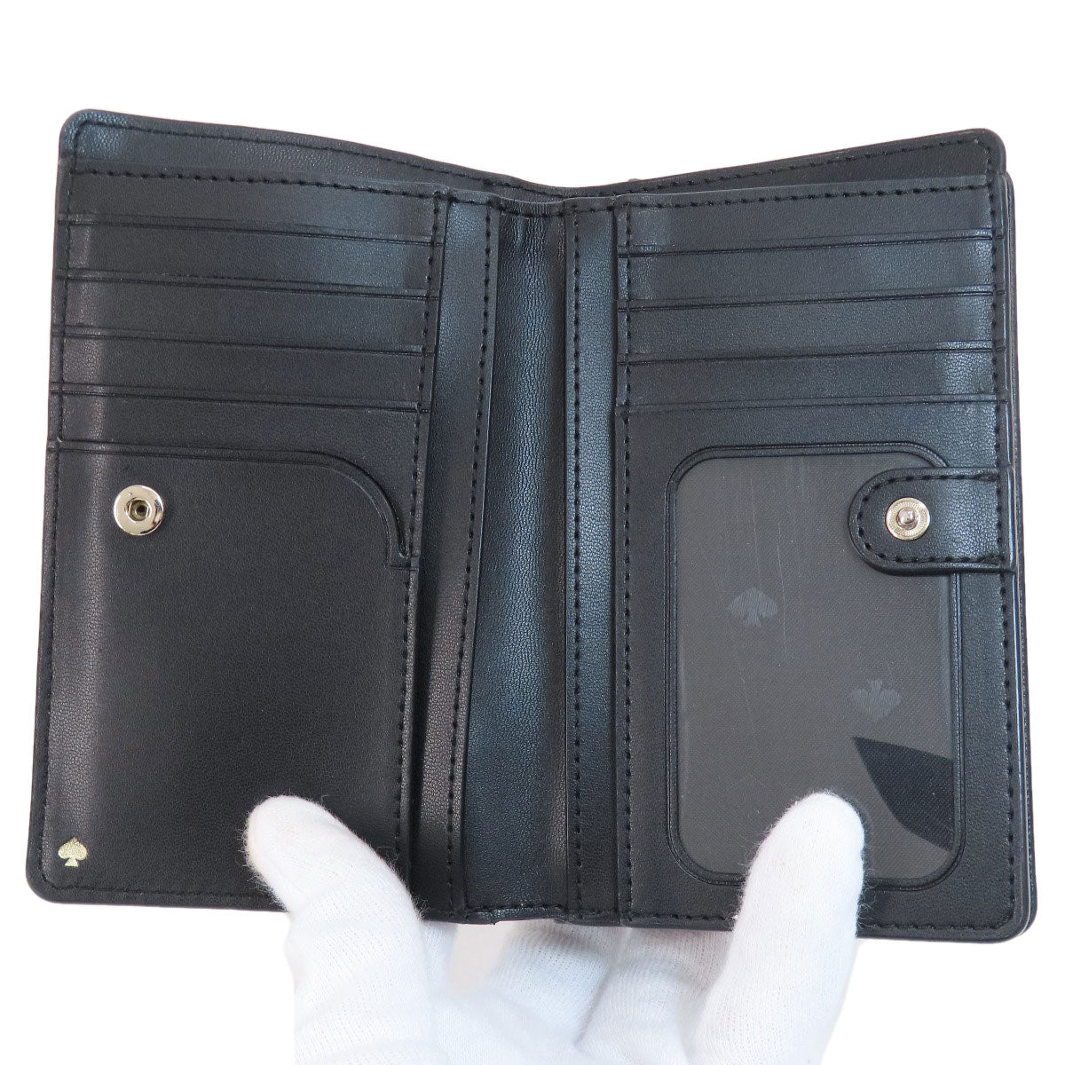 kate spade Logo Hardware Bifold Wallet with Coin Pocket PVC Ladies [Used]