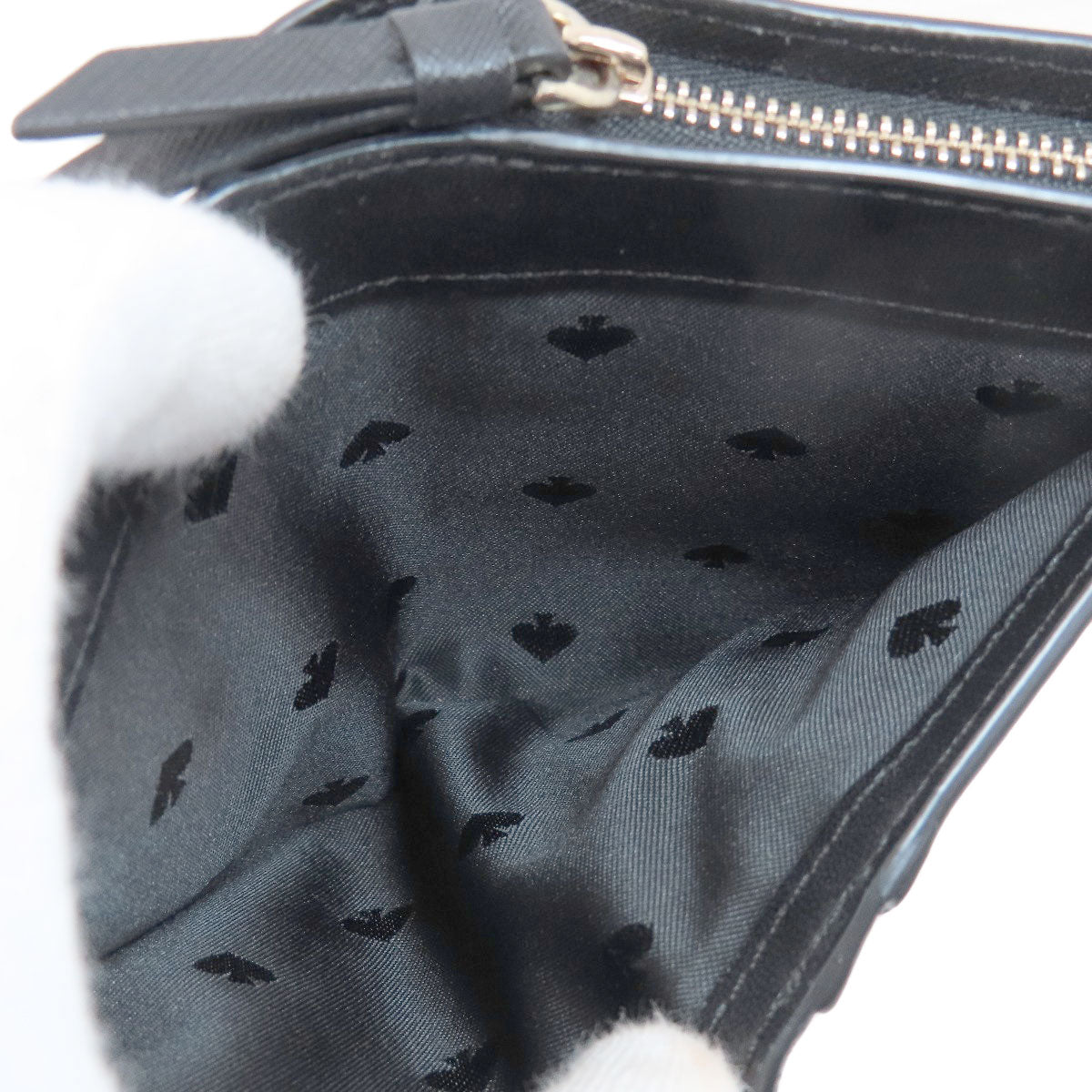 kate spade Logo Hardware Bifold Wallet with Coin Pocket PVC Ladies [Used]