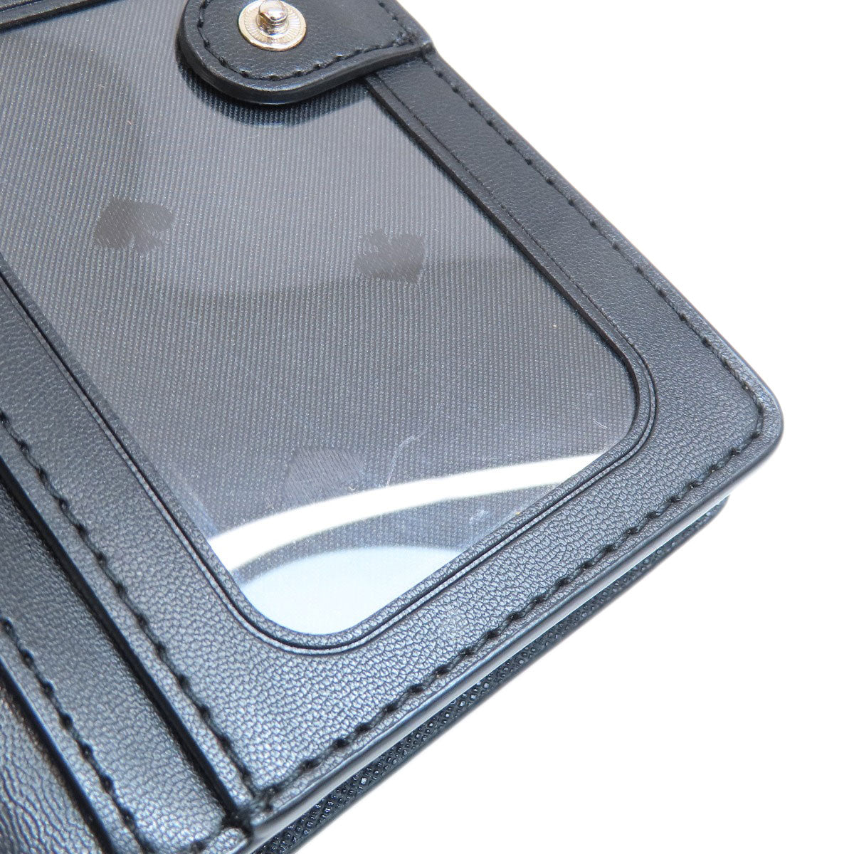 kate spade Logo Hardware Bifold Wallet with Coin Pocket PVC Ladies [Used]