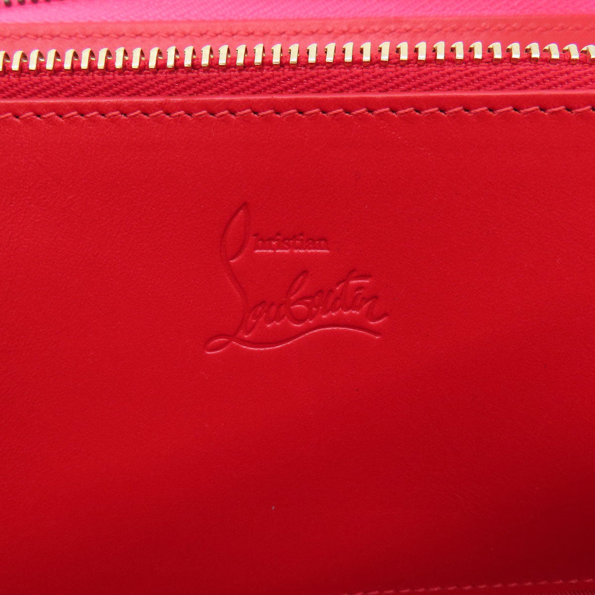 Christian Louboutin   Long wallet (with coin pocket) Zip Around studs Leather Ladies