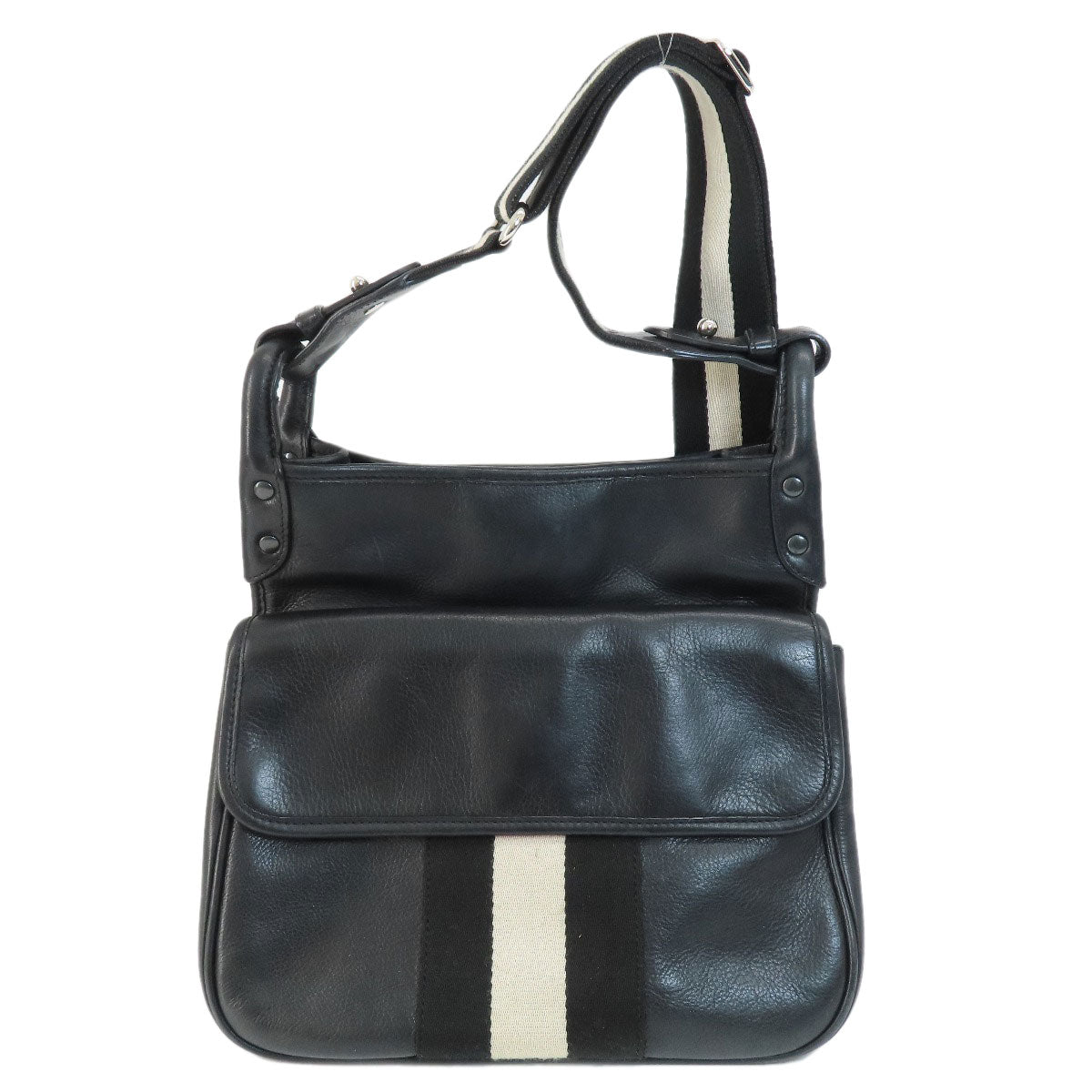 BALLY   Shoulder Bag Stripe Leather Ladies