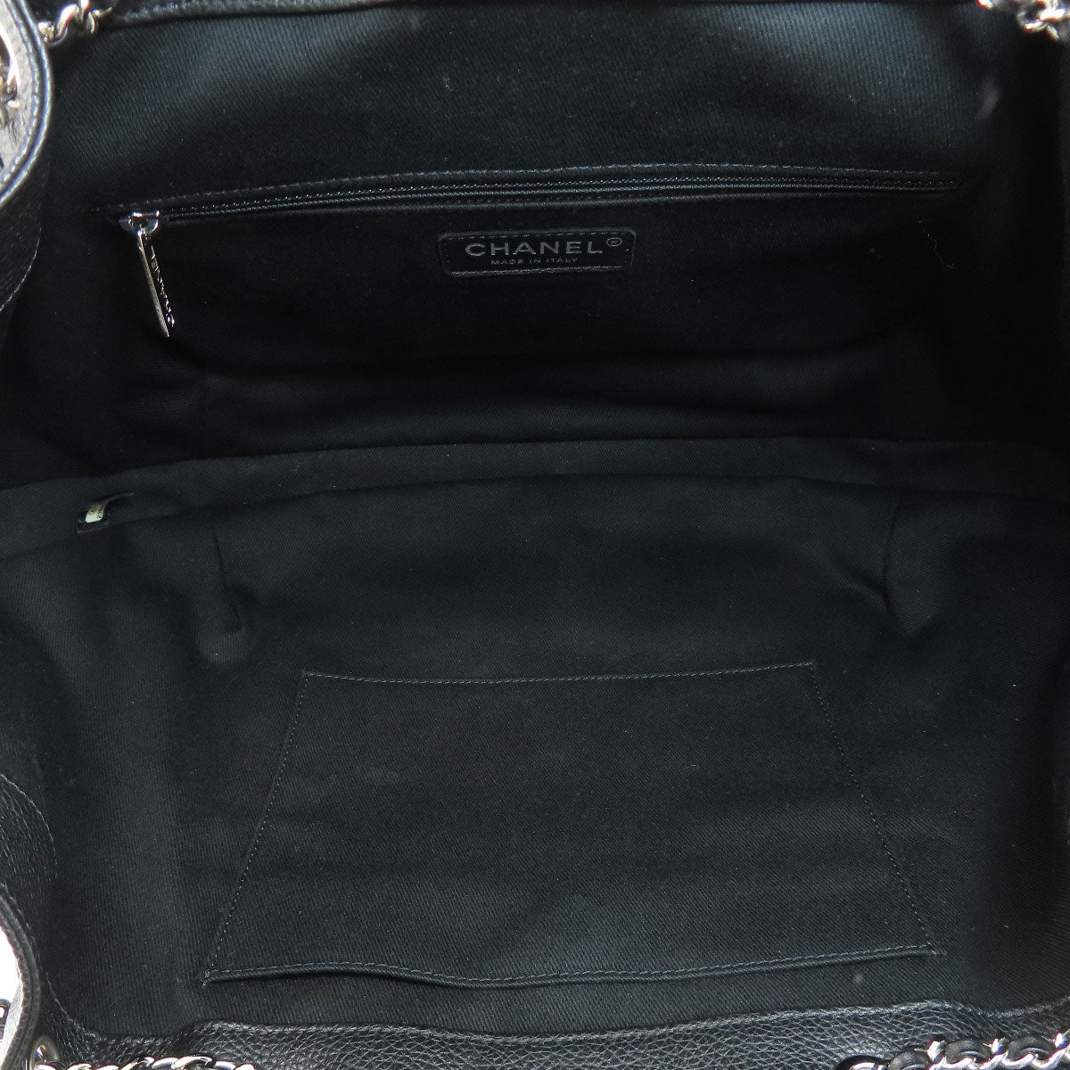 CHANEL Chain bag COCO Mark Silver Hardware Tote Bag Calf Ladies [Used]
