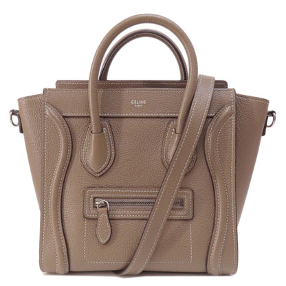 CELINE Luggage nano 2 WAY Handbag Calf Ladies [Used]