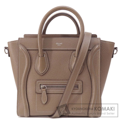 CELINE Luggage nano 2 WAY Handbag Calf Ladies [Used]