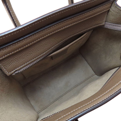 CELINE Luggage nano 2 WAY Handbag Calf Ladies [Used]