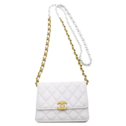 CHANEL Chain Wallet COCO Mark Matelasse Shoulder Bag Lambskin Ladies [Used]