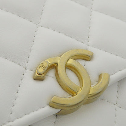 CHANEL   Shoulder Bag Chain Wallet COCO Mark Matelasse Lambskin Ladies