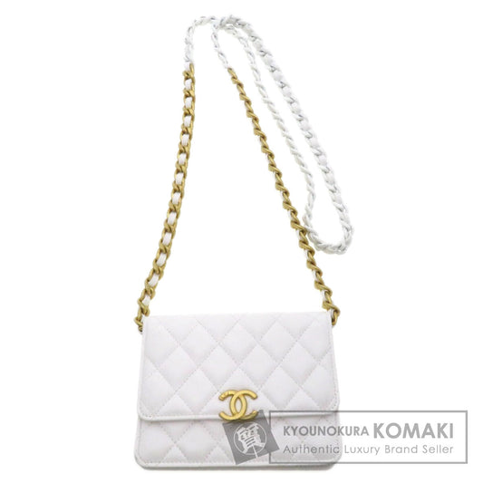 CHANEL Chain Wallet COCO Mark Matelasse Shoulder Bag Lambskin Ladies [Used]