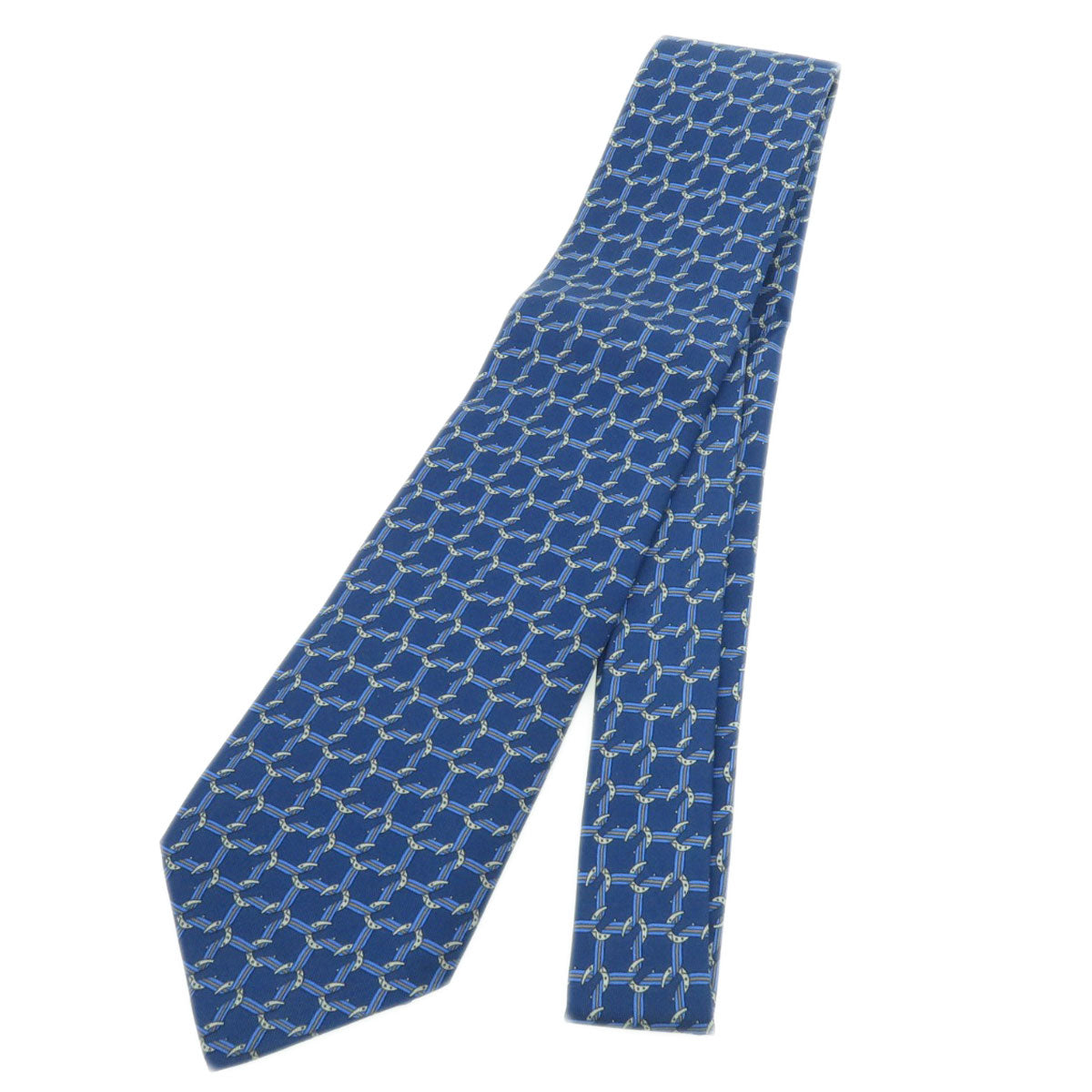 HERMES   tie Horseshoe pattern Silk mens