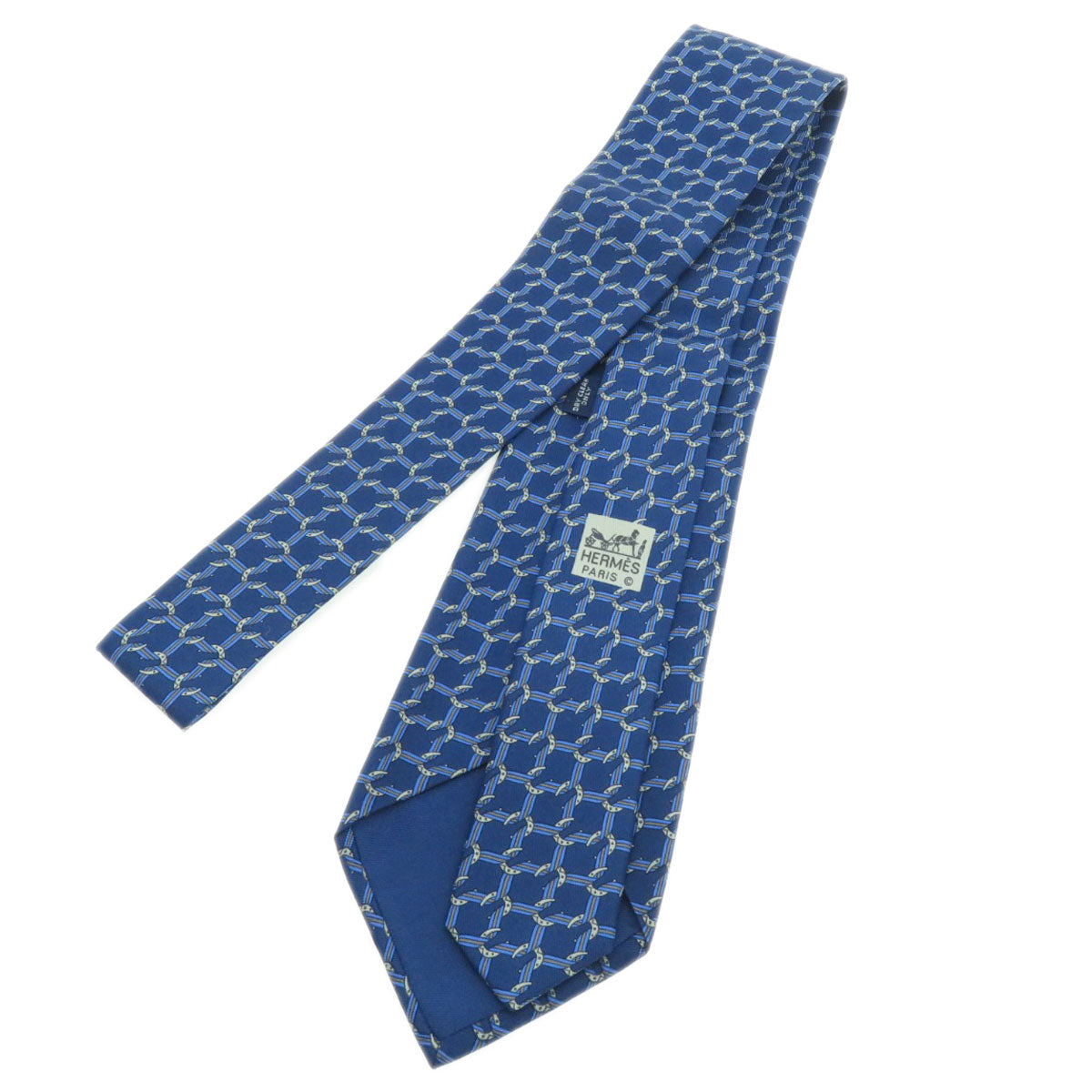 HERMES   tie Horseshoe pattern Silk mens