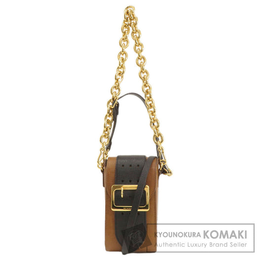 BURBERRY 3WAY Belt Motif Shoulder Bag Leather Ladies [Used]