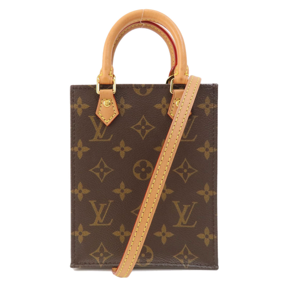 LOUIS VUITTON M69442 Petit Sac Plat Monogram Shoulder Bag Monogram canvas Ladies [Used]