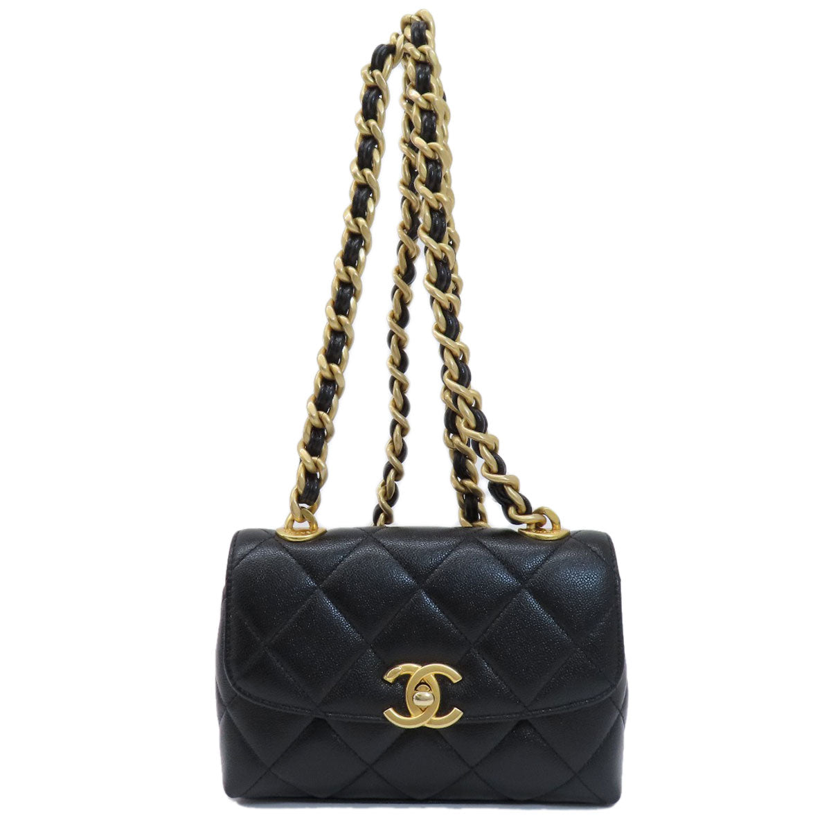 CHANEL   Shoulder Bag ChainShoulder Matelasse COCO Mark GoldHardware Caviar skin Ladies