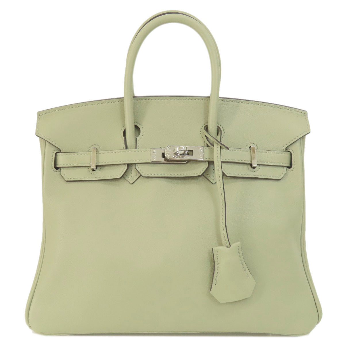 HERMES   Handbag Birkin 25 Green SilverHardware Swift Ladies