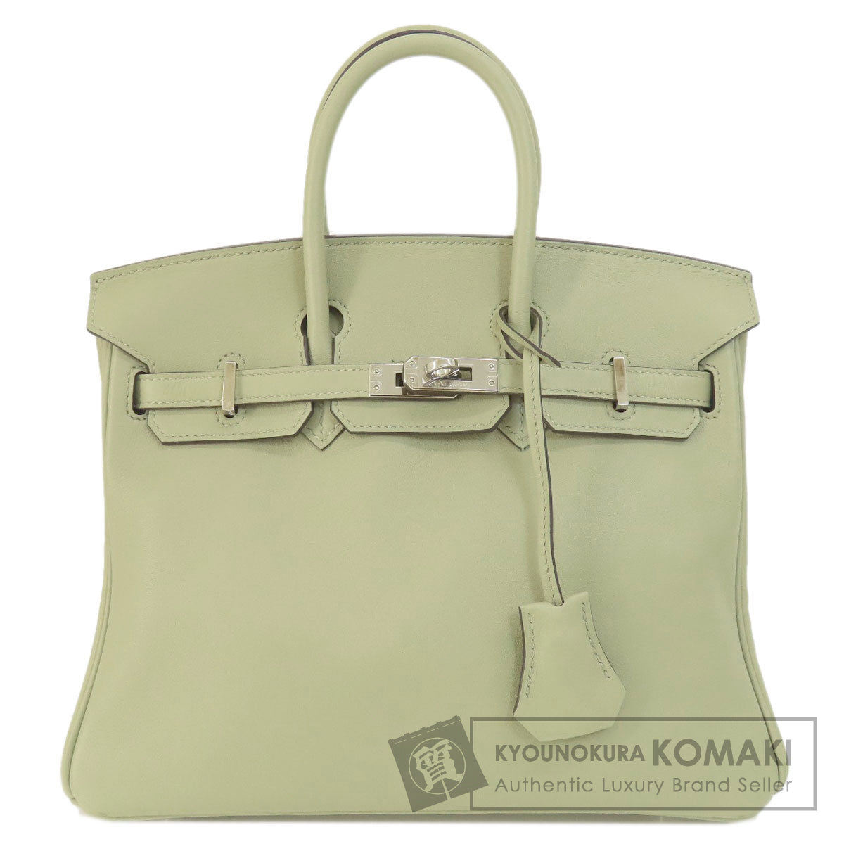 HERMES   Handbag Birkin 25 Green SilverHardware Swift Ladies