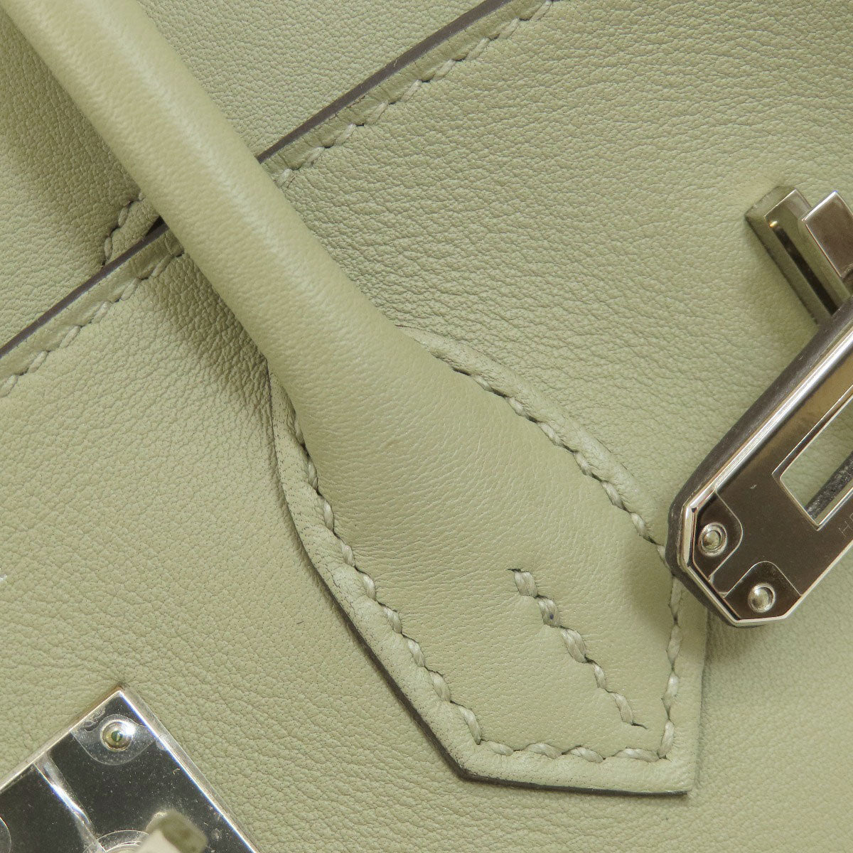 HERMES   Handbag Birkin 25 Green SilverHardware Swift Ladies