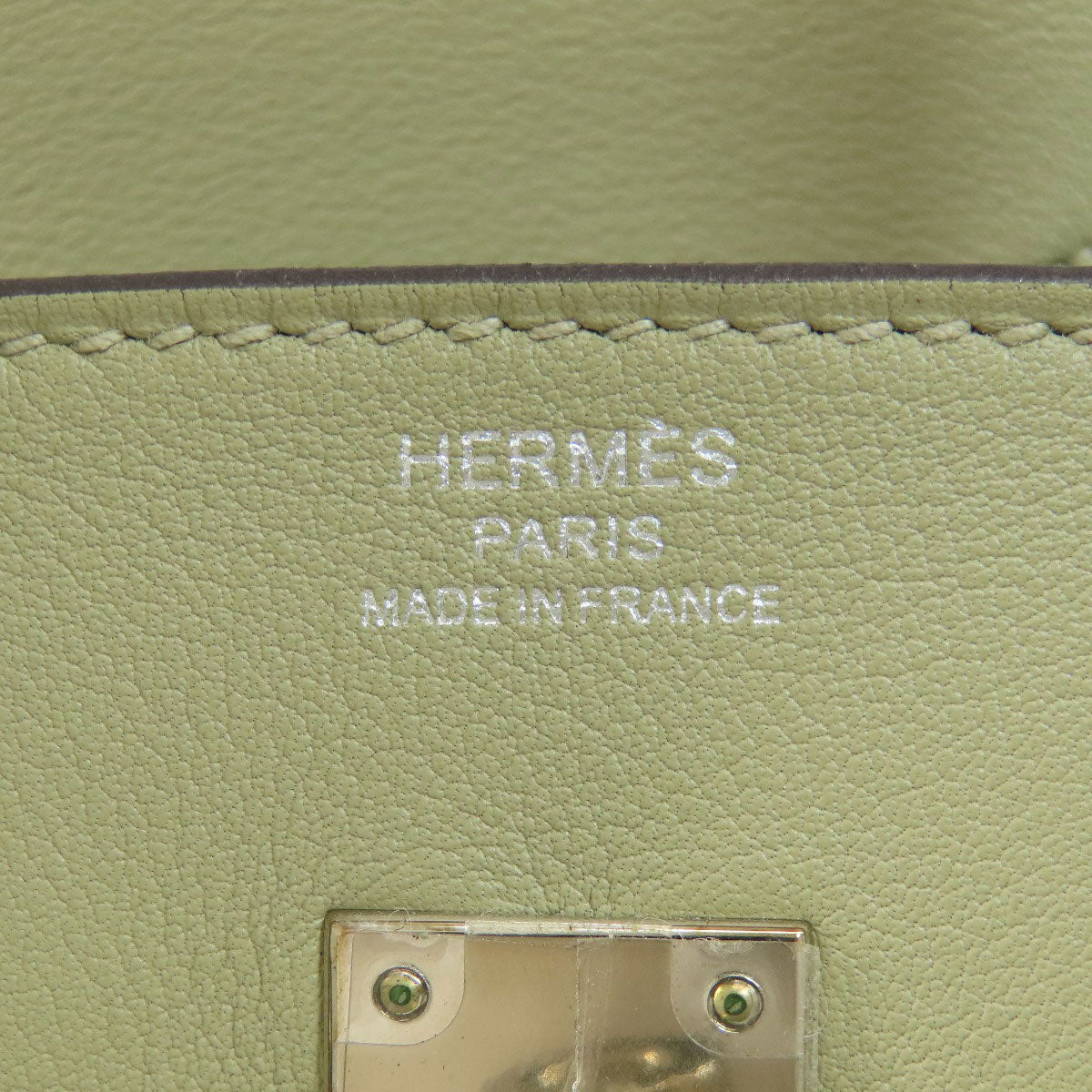 HERMES   Handbag Birkin 25 Green SilverHardware Swift Ladies