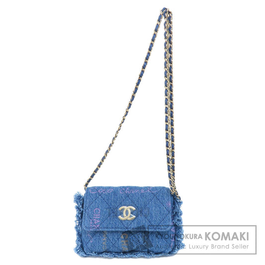 CHANEL   Shoulder Bag Mini ChainShoulder Matelasse Gold Hardware Denim Ladies