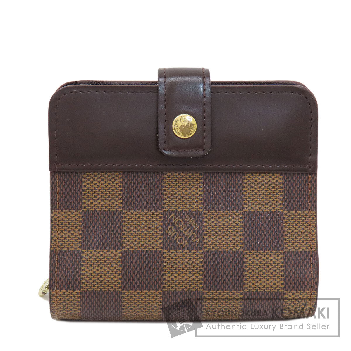 LOUIS VUITTON M61668 Compact Zip Damier Ebene Bifold Wallet with Coin Pocket Damier canvas Ladies [Used]