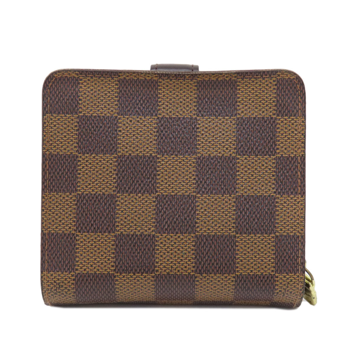 LOUIS VUITTON M61668 Compact Zip Damier Ebene Bifold Wallet with Coin Pocket Damier canvas Ladies [Used]