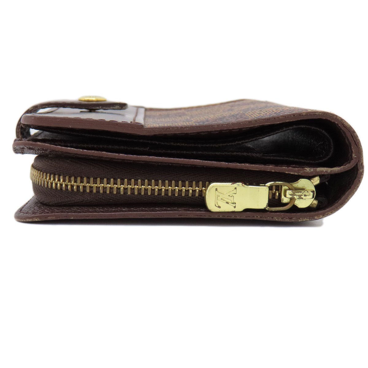 LOUIS VUITTON M61668 Compact Zip Damier Ebene Bifold Wallet with Coin Pocket Damier canvas Ladies [Used]