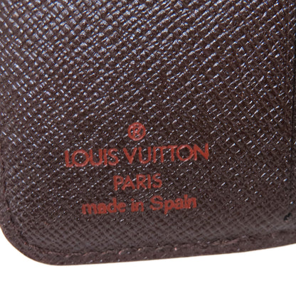 LOUIS VUITTON M61668 Compact Zip Damier Ebene Bifold Wallet with Coin Pocket Damier canvas Ladies [Used]