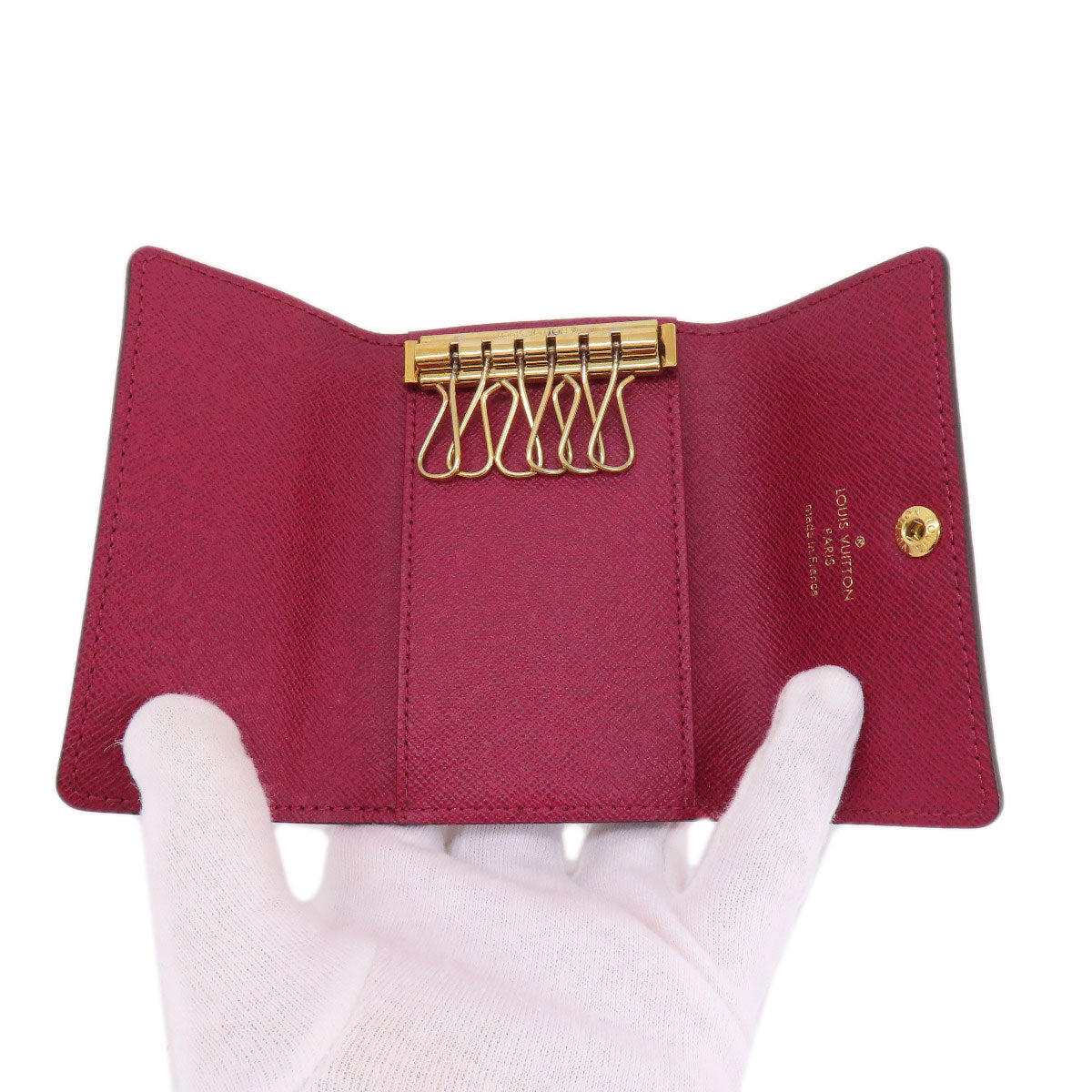 LOUIS VUITTON M60701 Multicles6 Monogram Fuchsia key holder Monogram canvas Ladies [Used]
