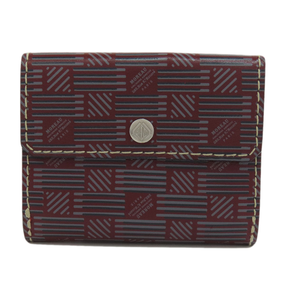 SELECT WALLET Moreau Paris Double Sided Bifold Wallet with Coin Pocket Leather Ladies [Used]