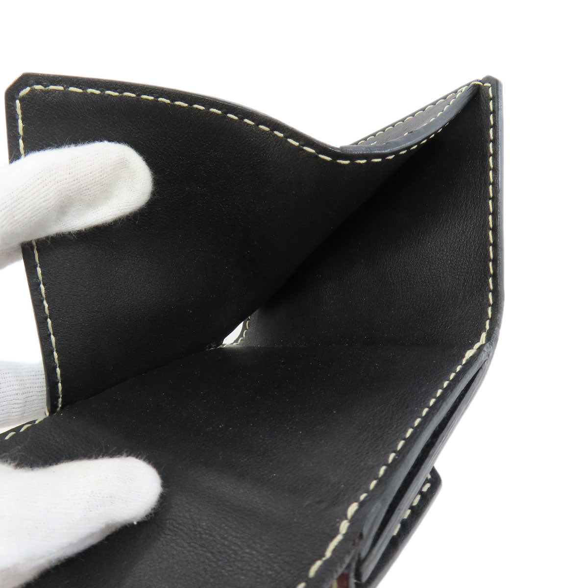 SELECT WALLET Moreau Paris Double Sided Bifold Wallet with Coin Pocket Leather Ladies [Used]