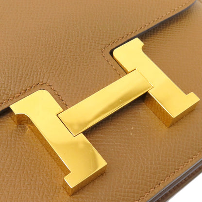 HERMES   Shoulder Bag Constance Mini Brown GoldHardware Epsom Ladies