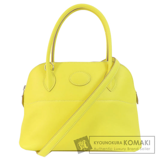 HERMES   Handbag Bolide27 Lime SilverHardware Swift Ladies