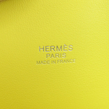 HERMES   Handbag Bolide27 Lime SilverHardware Swift Ladies