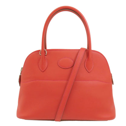 HERMES   Handbag Bolide27 Red SilverHardware Swift Ladies