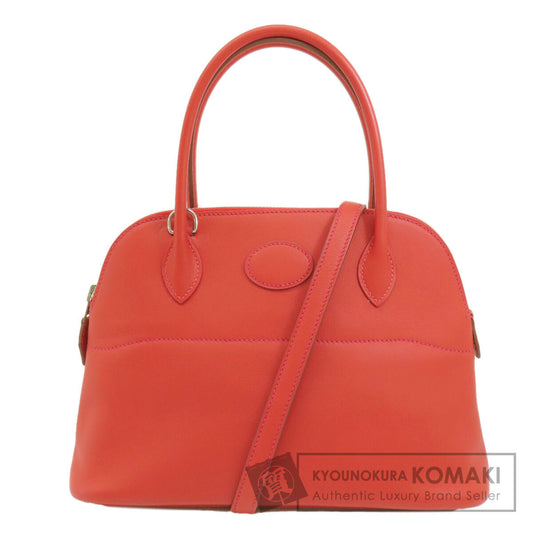 HERMES   Handbag Bolide27 Red SilverHardware Swift Ladies