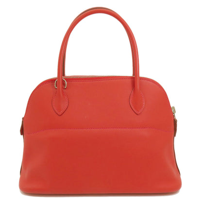 HERMES   Handbag Bolide27 Red SilverHardware Swift Ladies