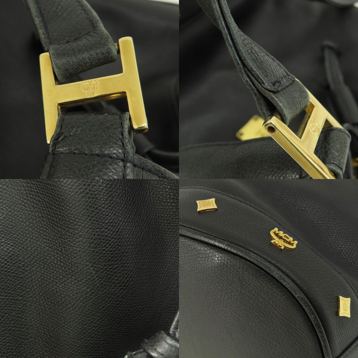 MCM Logo Hardware Shoulder Bag Leather Ladies [Used]