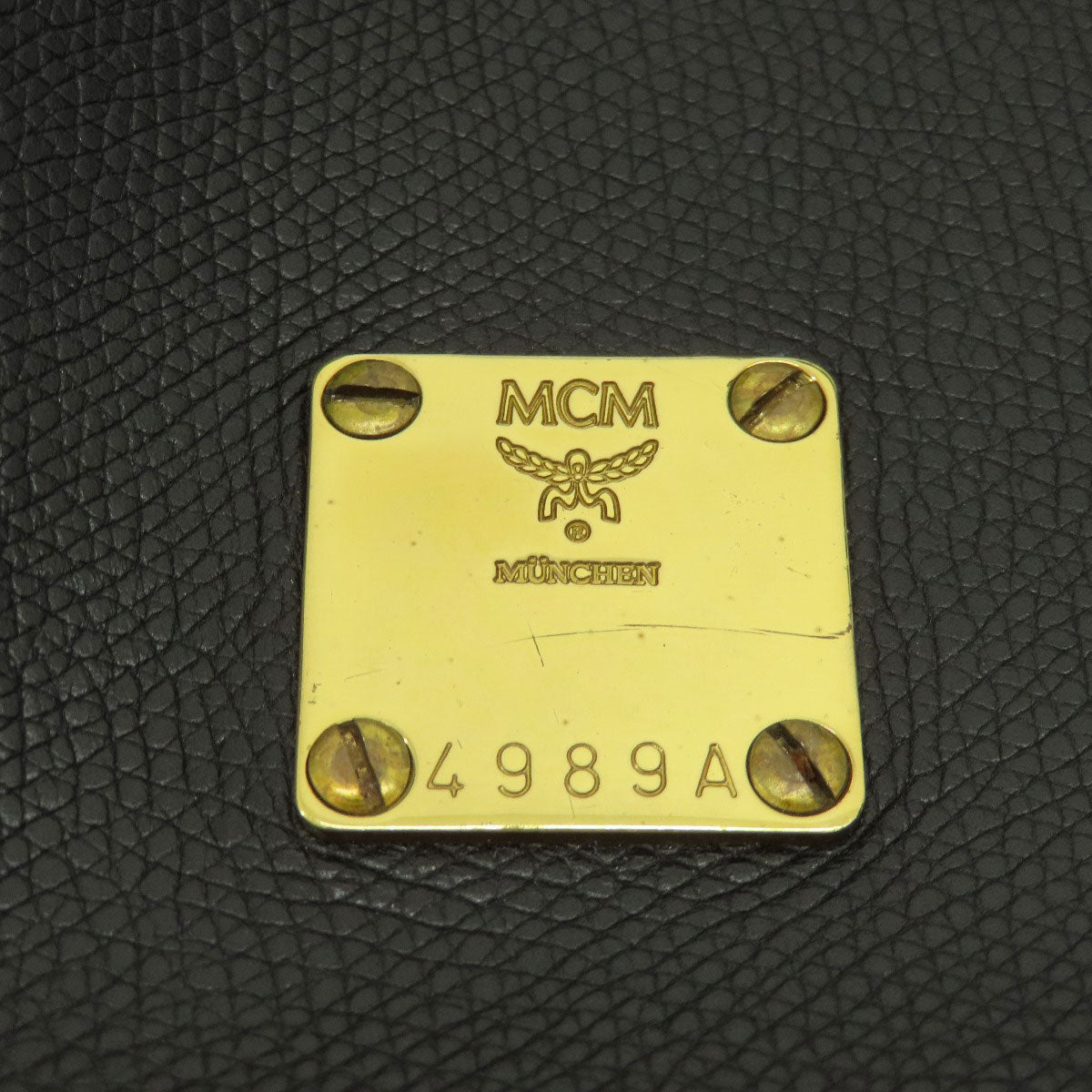 MCM Logo Hardware Shoulder Bag Leather Ladies [Used]