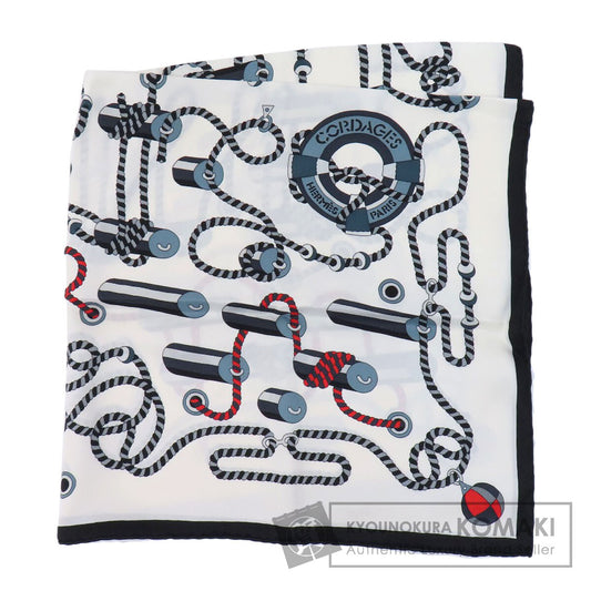 HERMES   Scarf Carre70 CORDAGES Silk Ladies