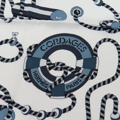 HERMES   Scarf Carre70 CORDAGES Silk Ladies