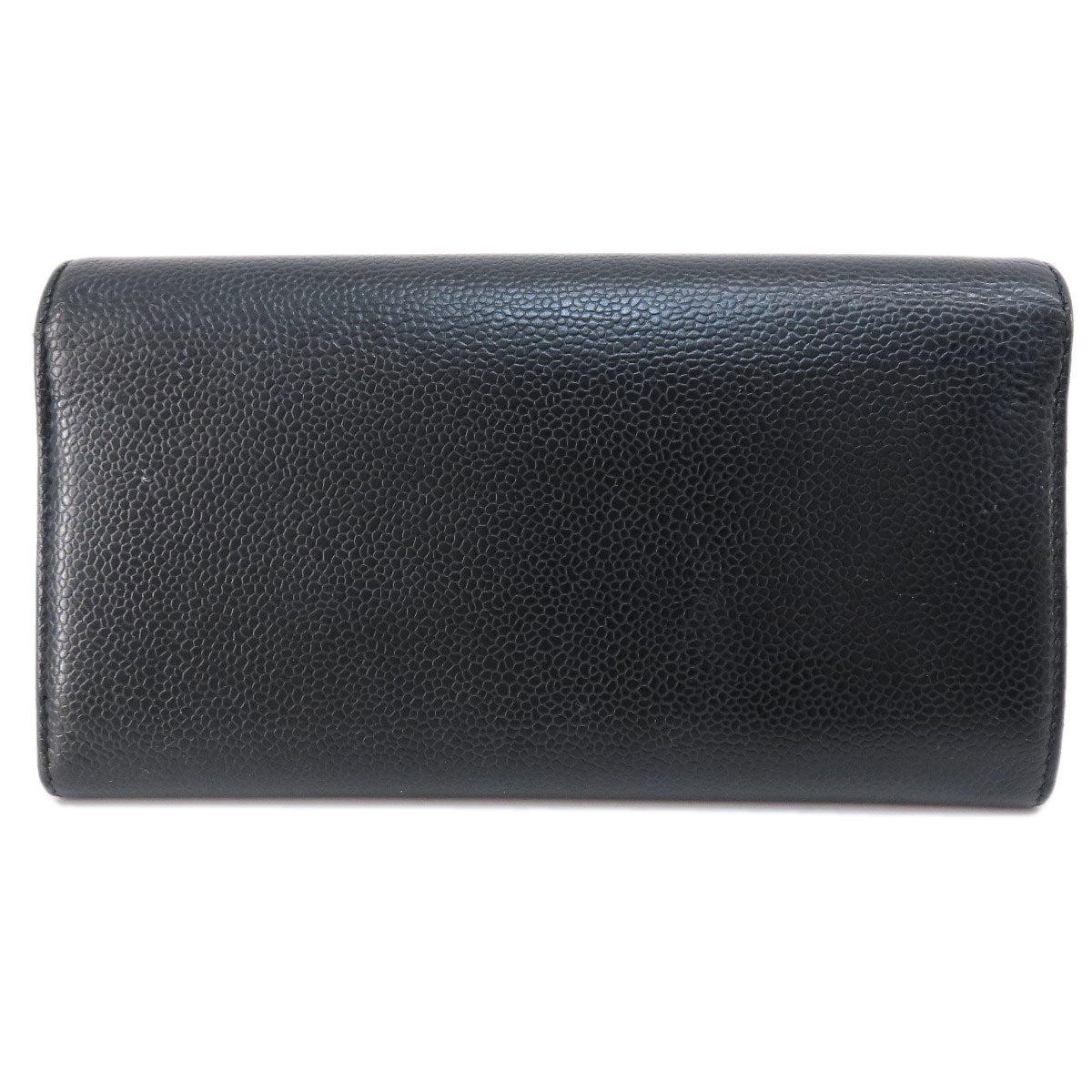 CHANEL COCO Mark SilverHardware Long wallet (with coin pocket) Grained Calfskin Skin Ladies [Used]